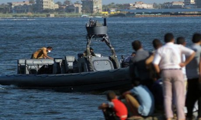 Sunk migrant boat lifted from the sea bed off Egypt 